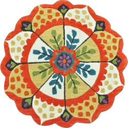 Hand Tufted Lucinda Red Wool Rug (3'0 Round)