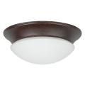 One-light Rubbed Bronze Flush Mount