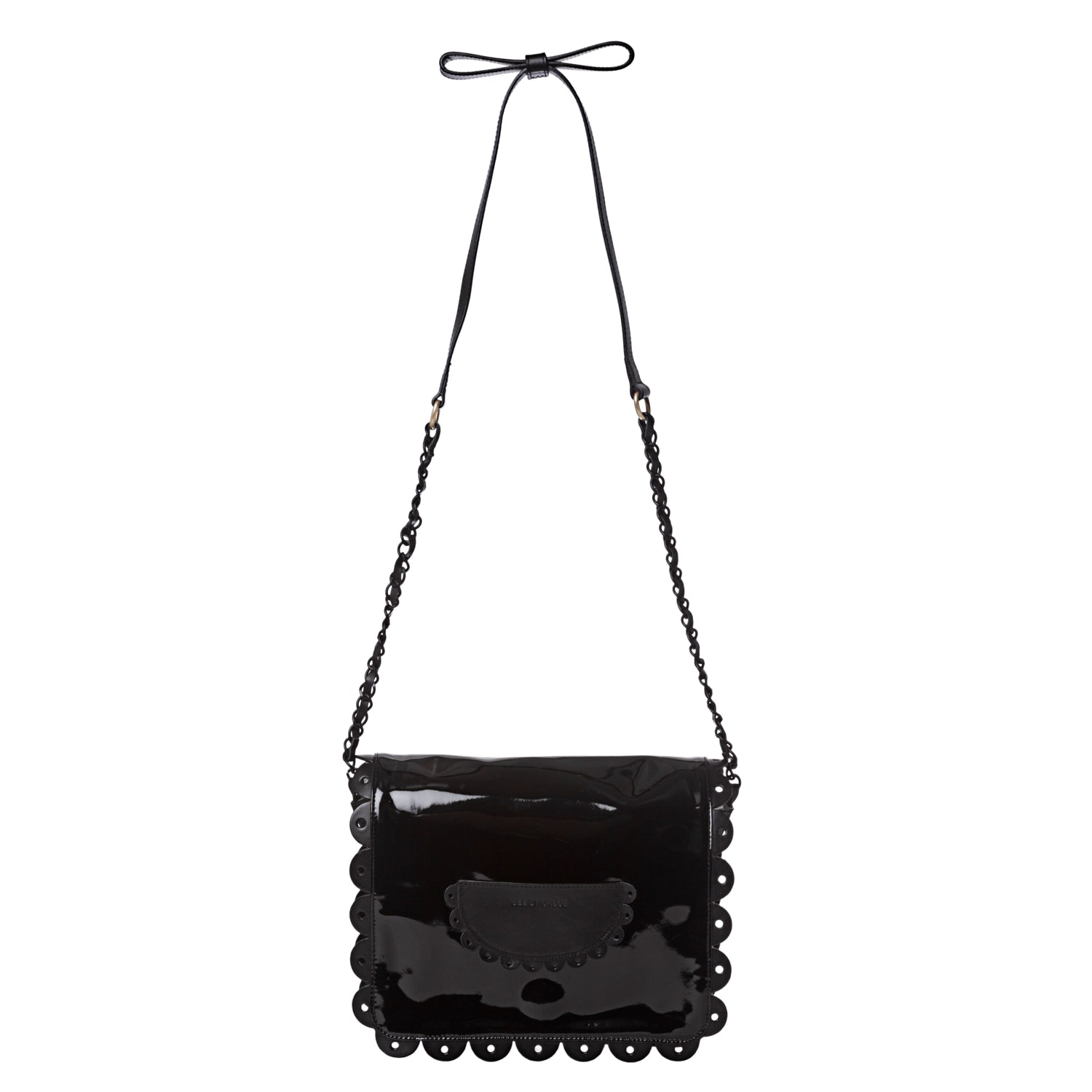 See by Chloe Poya Black Patent Leather Crossbody Bag