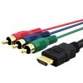 BasAcc Black Five-foot High-speed HDMI to Three-RCA AV Component Cable