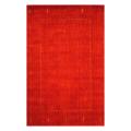 Indo Hand-loomed Red/ Green Gabbeh Wool Rug (4' x 6')