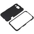 Black Snap-on Rubber Coated Case for HTC Titan II