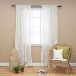Ivory Lace 84-inch Curtain Panel Pair