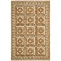 Hand-hooked Chelsea Beige Wool Rug (3'9 x 5'9)