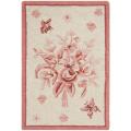 Hand-hooked Garden Ivory/ Rose Wool Rug (1'8 x 2'6)