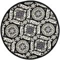 Hand-hooked Chelsea Heritage Black Wool Rug (8' Round)