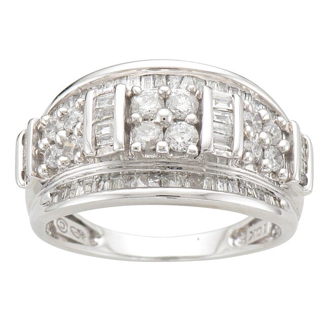 10k White Gold 1ct TDW Diamond Fashion Ring (IJ, I2I3) Overstock