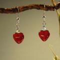 Jewelry by Dawn Red Heart Sterling Silver Earrings