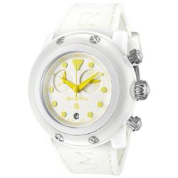 Glam Rock Women's 'Crazy Sexy Cool' White Silicone Watch