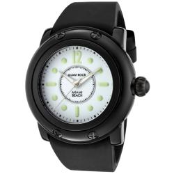 Glam Rock Women's 'Miami Beach' Black Silicone Watch