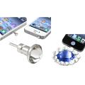 Clear Dust Cap/ Blue Button Sticker for Apple iPhone/ iPad/ iPod