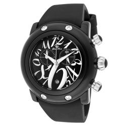 Glam Rock Unisex 'Miami Beach' Black Silicone Watch
