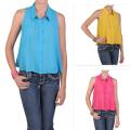 T by Hailey Jeans Co. Juniors Lightweight Button-up Sleeveless Blouse