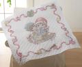 I Love You Just Because Lap Quilt Stamped Cross Stitch Kit-45"X45"