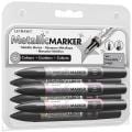 Letraset Metallic Marker Twin-Tip 6/Pkg-Set 2