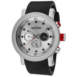 Red Line Men's 'Compressor' Black Textured Silicone Watch