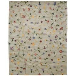 Hand-tufted Julian Light Green Wool Rug (8' x 11')