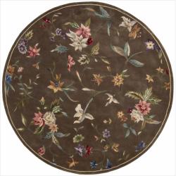 Hand-tufted Julian Mushroom Wool Rug (8' x Round)