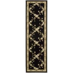 Hand-tufted Julian Floral Black Rug (2'3 x 8')