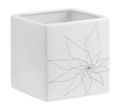 Brenda Square Large White Vase