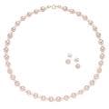 Pearlyta 14k Yellow Gold Multi-cultured Pearl Necklace and Earrings Set