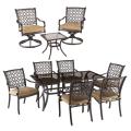Agio Bramhill Tan and Black 10-Piece Outdoor Dining Set