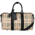 Burberry 'Crest' Plaid Duffle Bag