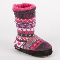Muk Luks 'Ceci' 'Peace' Girls' Nordic Faux Fur-lined Toggle Slipper Boot