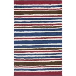 Handmade Children's Stripes New Zealand Wool Rug (3' x 5')