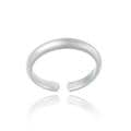 Mondevio Woman's Sterling Silver/Gold-overlay High-polished Toe Ring
