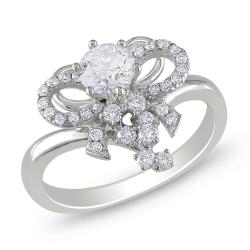 Miadora 18k White Gold 7/8ct TDW Diamond Engagement Ring (F-G, SI2)
