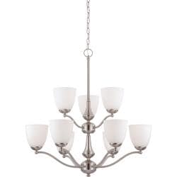 Nuvo Patton 9-light Brushed Nickel Fluorescent Chandelier