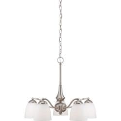 Nuvo Patton 5-light Brushed Nickel Fluorescent Chandelier