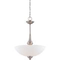 Nuvo Patton 3-light Brushed Nickel Fluorescent Pendant