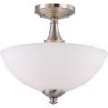 Nuvo Patton 3-light Brushed Nickel Fluorescent Semi-flush Fixture
