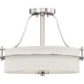 Nuvo Loren 2-light Polished Nickel Semi-flush Fixture