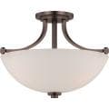 Nuvo Bentley 3-light Hazel Bronze Semi-flush Fixture