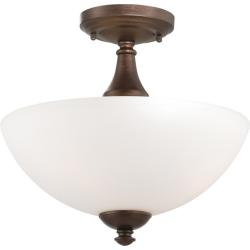 Nuvo Patton 3-light Prairie Bronze Fluorescent Semi-flush Fixture