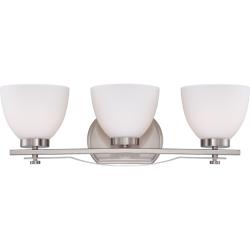 Nuvo Bentley 3-light Brushed Nickel Vanity Fixture