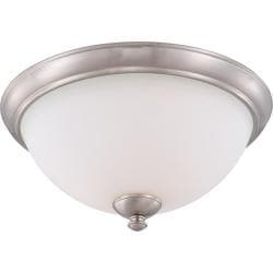 Nuvo 'Patton' 3-light Brushed Nickel Flush Mount