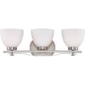 Nuvo Bentley 3-light Brushed Nickel Vanity Fixture