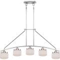 Nuvo 'Austin' 5-light Polished Nickel Pendant