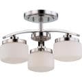 Nuvo 'Austin' 3-light Polished Nickel Semi-flush Fixture