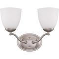 Nuvo 'Patton' 2-light Brushed Nickel Vanity Fixture