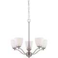 Nuvo 'Patton' 5-light Brushed Nickel Fluorescent Chandelier
