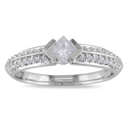 Miadora 14k White Gold 1/2ct TDW Diamond Engagement Ring (G-H, I1-I2)