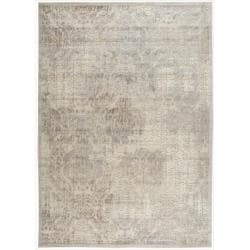 Graphic Illusions Beige Antique Damask Pattern Rug (7'9 x 10'10)