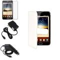 White Case/ Screen Protector/ Chargers for Samsung Galaxy Note N7000