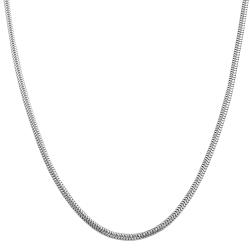 Fremada Sterling Silver Round Snake Chain (16-20 inch)