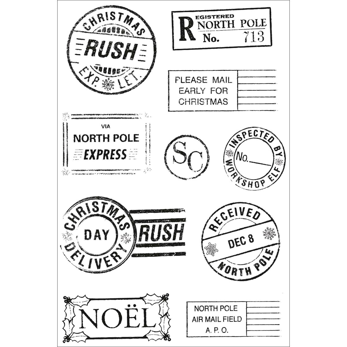 North Pole Christmas Christmas stamps, Clear stamps, Stamp